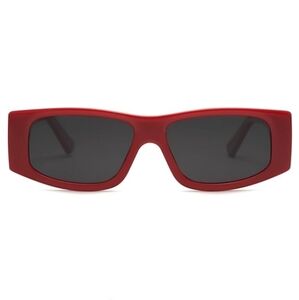 Rectangle Polarized Fashion Rave Sunglasses SJ2228 Red